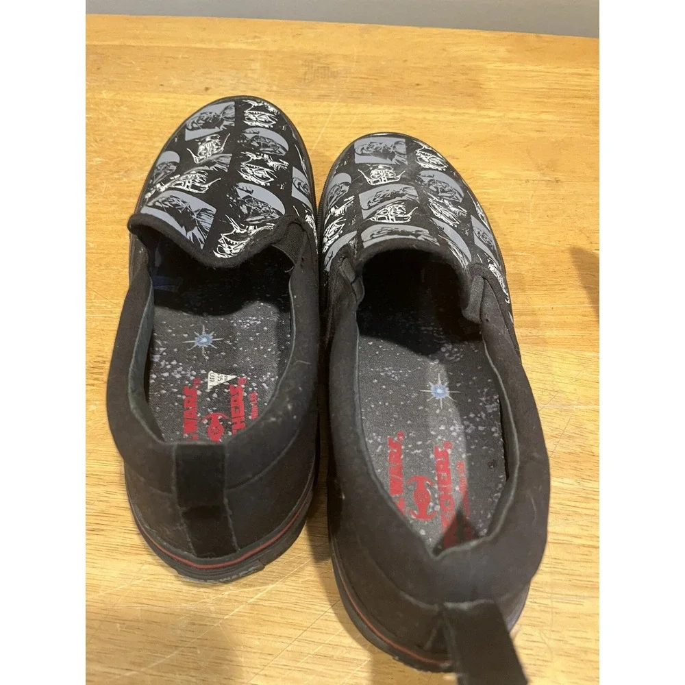 Skechers Star Wars Sith Lord Darth Vader Slip On Canvas Shoes Black/Gray Size 12